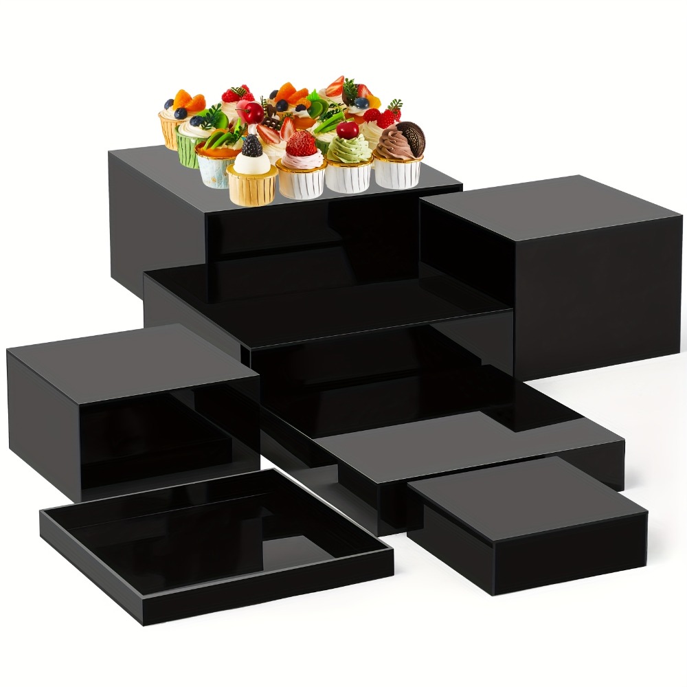 7pcs Buffet Risers Set Acrylic - Display Risers Set ulasan dan harga