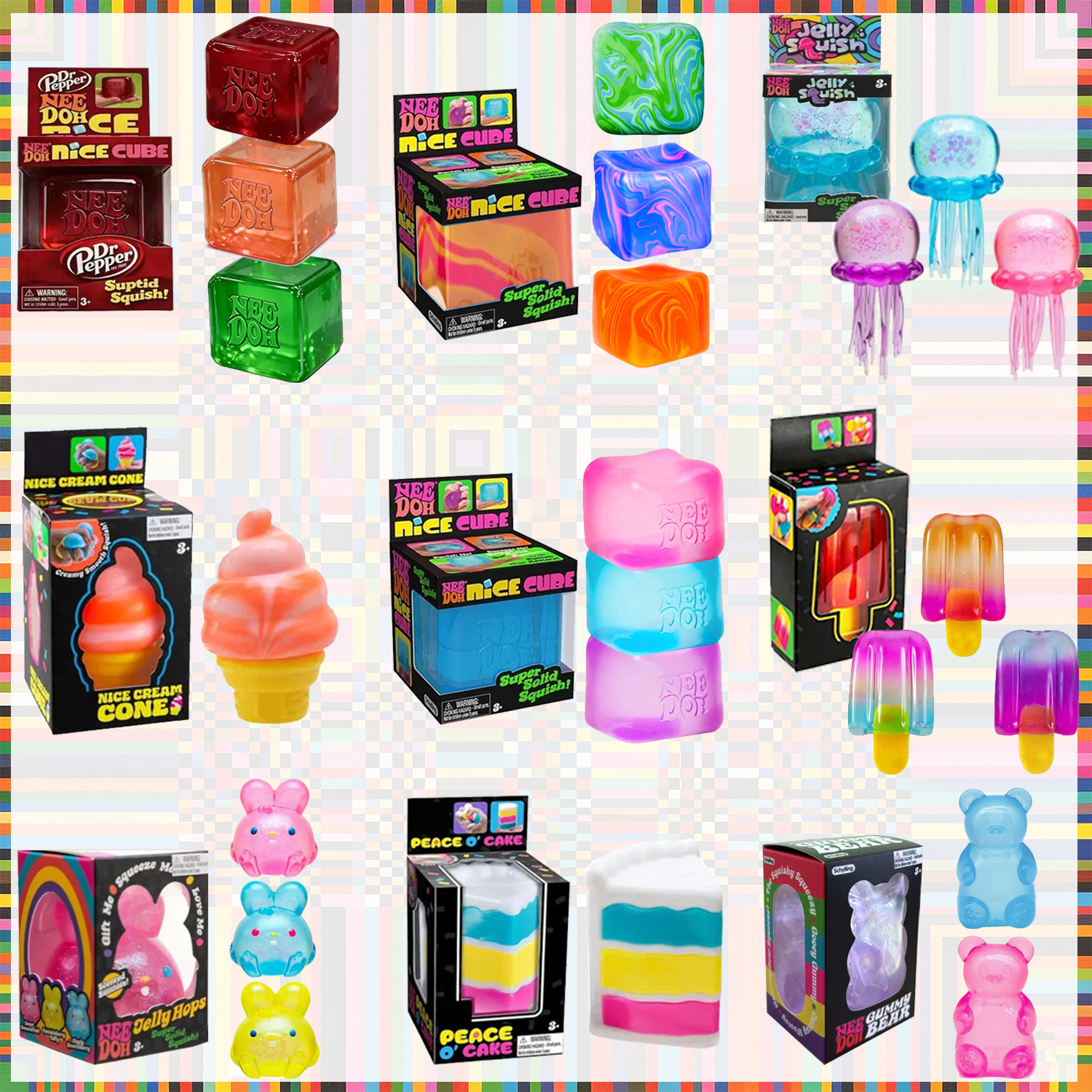 2026 Schylling Nee doh Gumdrop - Fidget Cube Original ulasan dan harga