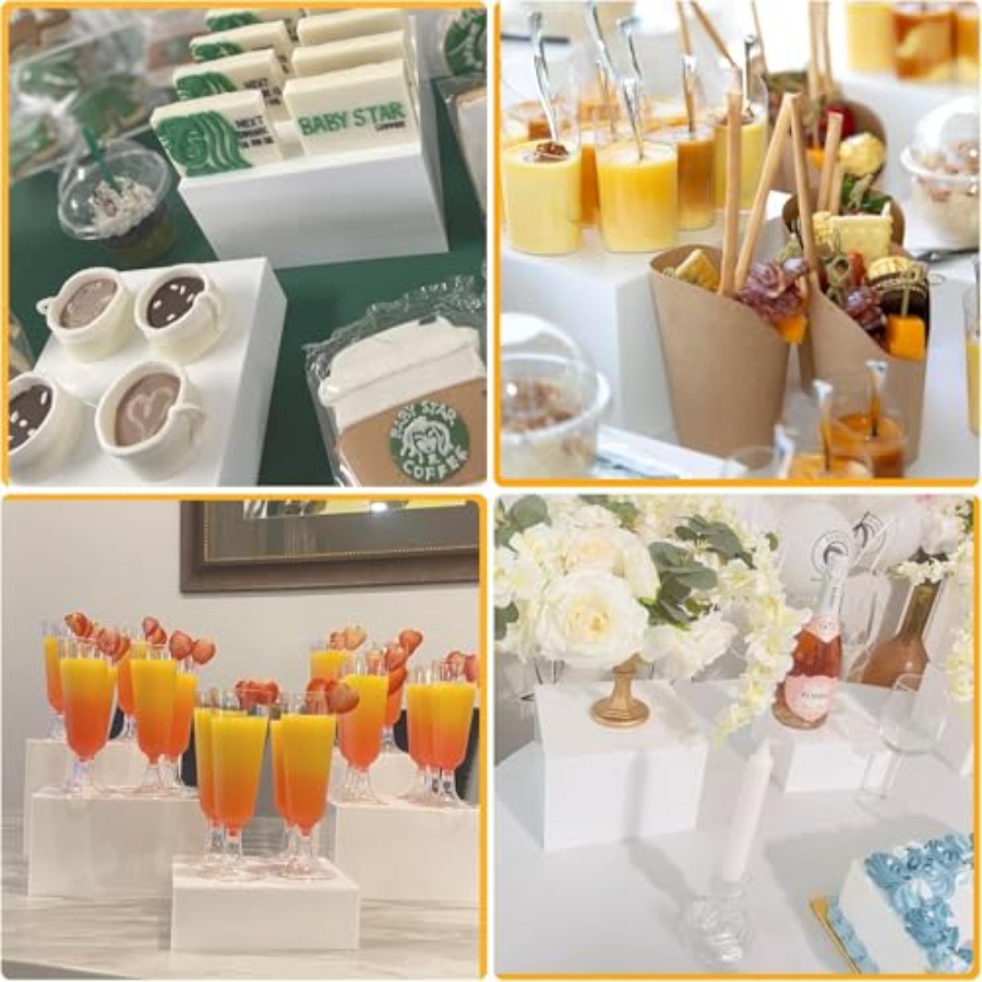 Large Buffet Risers Set of 4 D - Display Risers Set ulasan dan harga
