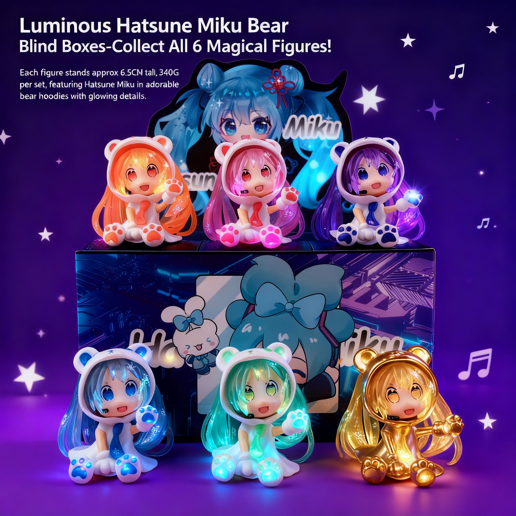 Glow in the Dark Hatsune Miku  - Capsule Toy Gashapon ulasan dan harga