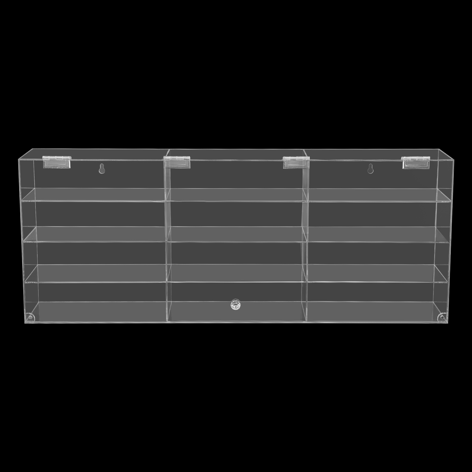 4 Tiers Wall Mounted Toy Displ - Display Case Acrylic ulasan dan harga