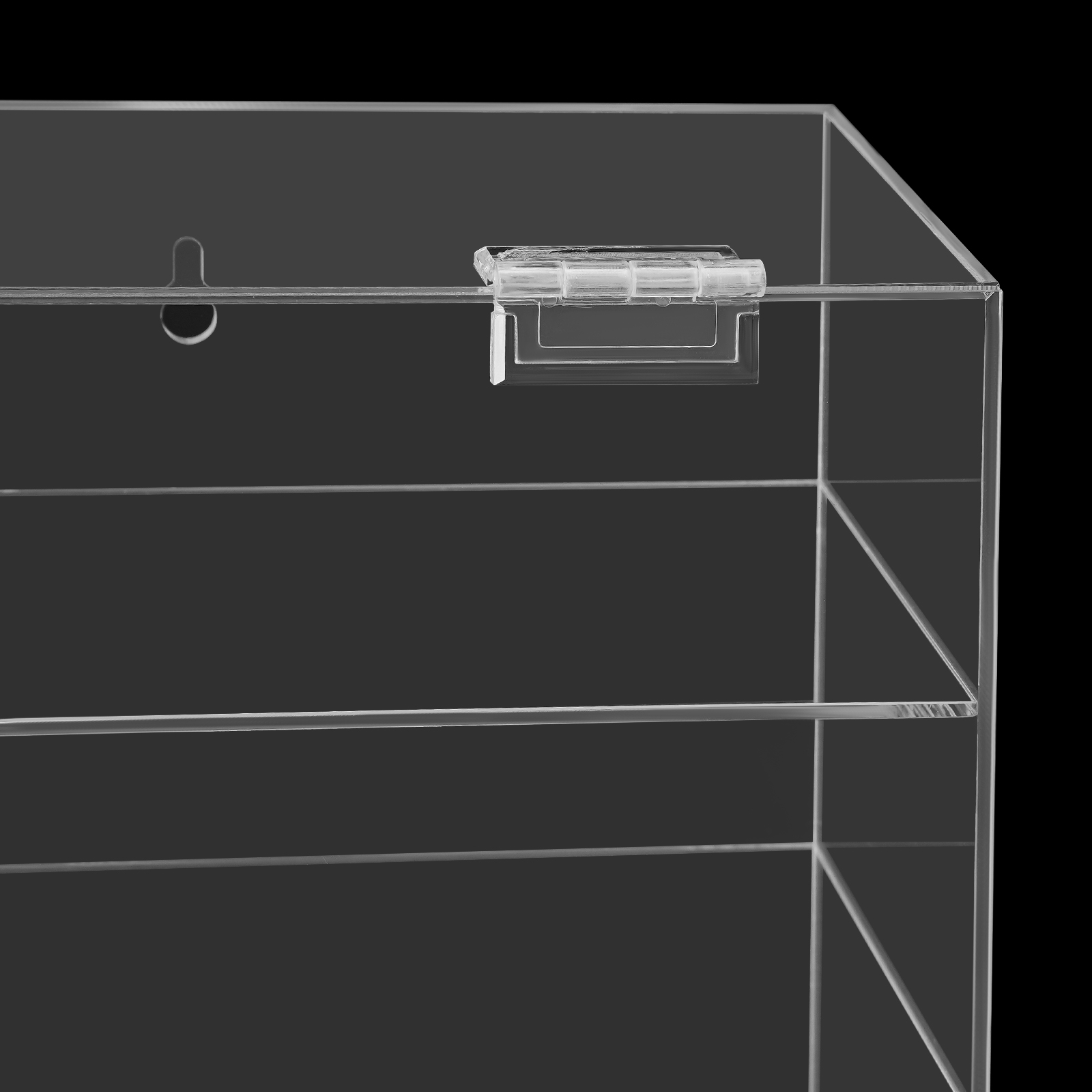 4 Tiers Wall Mounted Toy Displ - Display Case Acrylic ulasan dan harga