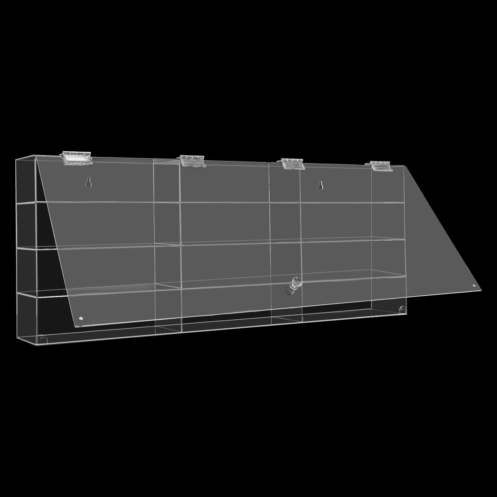 4 Tiers Wall Mounted Toy Displ - Display Case Acrylic ulasan dan harga