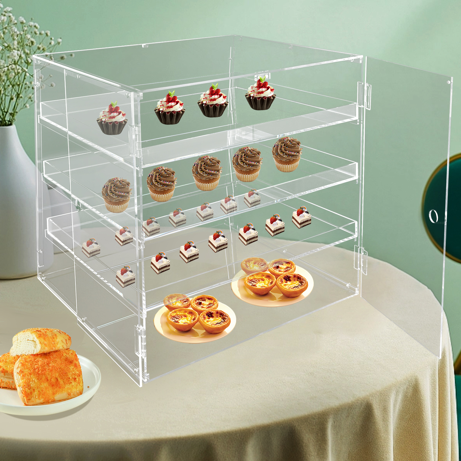 18.7×17.71×17.71inch 3-tier Ac - Display Case Acrylic ulasan dan harga