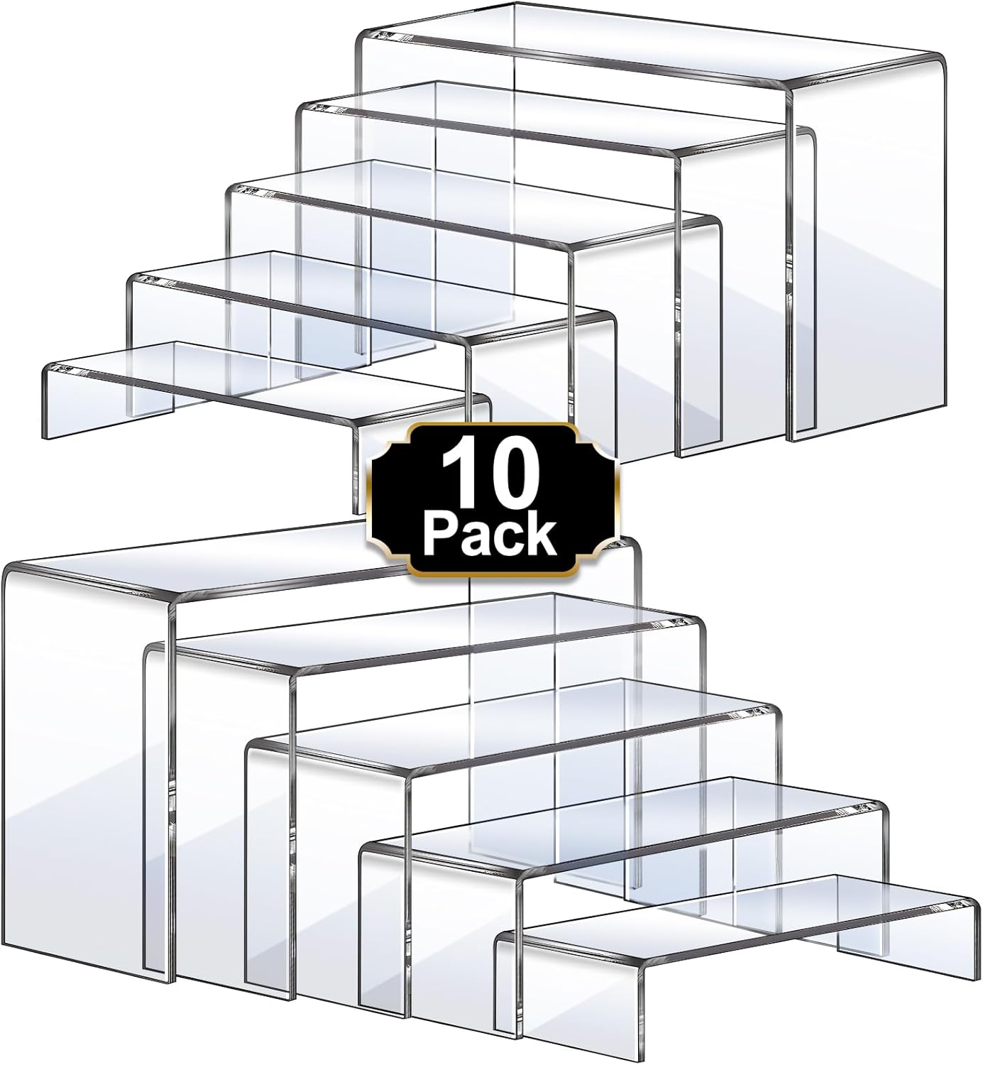 Acrylic Risers 10 Pcs 2 Set Di - Display Risers Set ulasan dan harga