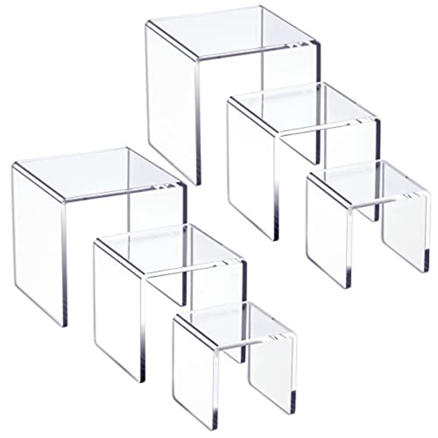 Clear Acrylic Display Risers 2 - Display Risers Set ulasan dan harga